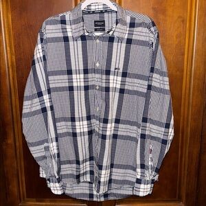 McGregor New York Plaid Regular Fit Button Up 100% Cotton size XL.